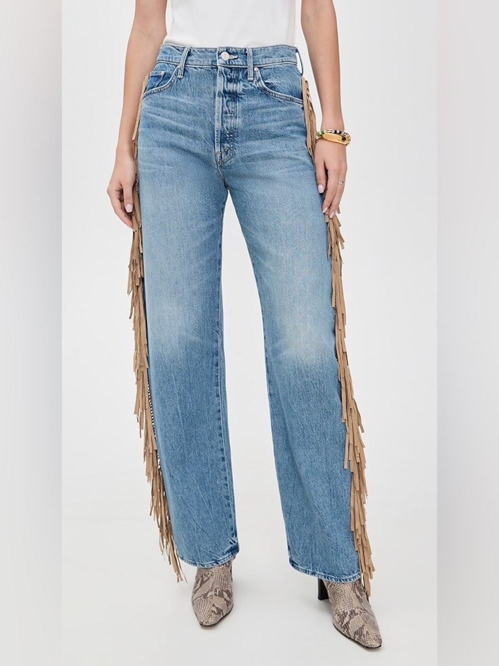 ISO mother fringe half pipe jean
